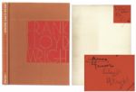 Frank Lloyd Wright Signed First Edition of American Architecture
