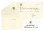 George H.W. Bush Typed Letter Signed as President -- ...Im sure hell continue to do a great job at Ford...