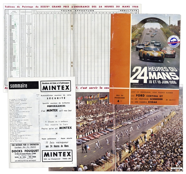 Vintage 1966 Le Mans 24 Hour Race Program