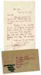 Keith Richards Autograph Letter Signed From 1965 -- ...It is difficult to catch what Mick sings...