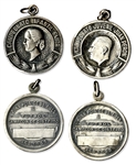 Two Eva & Juan Peron Soccer Medals for Junior League Soccer in Buenos Aires -- 1953 -- Very Good -- 1 Diameter