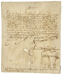 King Ferdinand and Queen Isabella Rare Signed Document From Their Reign as King & Queen of Spain -- With a COA From University Archives