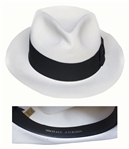 Michael Jackson Personally Owned Smooth Criminal White Fedora -- From His 1992 Dangerous Tour
