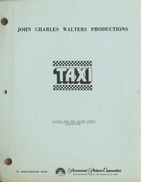 ''Taxi'' Script -- From the Estate of Sam Simon, Co-Creator of ''The Simpsons'' & Writer on ''Taxi''
