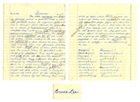 Bruce Lee Signed & Handwritten Essay From High School -- "…the pure white hangings in the little bed chambers above beckons, Come in!…" -- Among Earliest Examples of Lees Writing