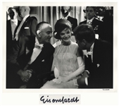 Alfred Eisenstaedt Signed 14 x 11 Photograph of John F. Kennedy, Jackie Kennedy & Lyndon Johnson -- From the 1961 Inaugural Ball