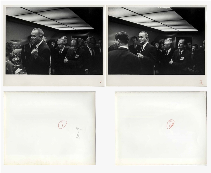 Cecil W. Stoughton's Personal Photo Album, Storing 17 of His Photos of LBJ's Inauguration Aboard Air Force One, With Johnson Taking the Oath of Office as a Stunned Jackie Kennedy Looks On