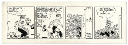 Blondie Comic Strip From 1991 -- Blondies First Catering Party Is About to Happen