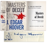 J. Edgar Hoover Signed Copy of Masters of Deceit -- Hoovers Analysis of the Communist Threat