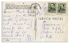 Hunter Thompson Autograph Letter Signed During a Vacation in Ensenada, Mexico in 1961 -- "…gin $1.00 a bottle…"