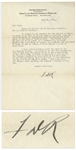 Franklin D. Roosevelt Letter Signed From 1928 Regarding Teaching Children at Warm Springs