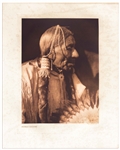 Edward Sheriff Curtis Original Large Photogravure Plate of the Comanche Man Esipermi -- From The North American Indian