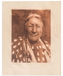 Edward Sheriff Curtis Original Large Photogravure Plate of Dog Woman - Cheyenne -- From The North American Indian