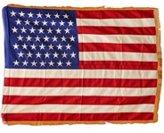 Scarce White House Flag With 49-Stars Signifying Alaskas Entry to the Union -- Displayed in the Eisenhower White House