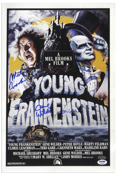 ''Young Frankenstein'' Cast-Signed 12'' x 18'' Photo of the Movie Poster -- With PSA/DNA COA