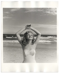 Original 8 x 10 Photograph of Marilyn Monroe Taken by Andre de Dienes in 1949 -- The Famed Tobey Beach Photo Session