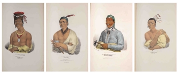 Complete Set of 80 Hand-Colored Lithographs of The Aboriginal Port Folio by James Otto Lewis From 1835-1838 -- Extremely Scarce Complete Set