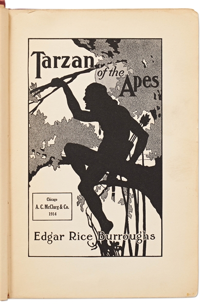 First Edition, First Printing of ''Tarzan of the Apes'' by Edgar Rice Burroughs