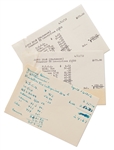 Set of Three Notes Regarding James Deans 1953 Appearance in Treasury Men in Action