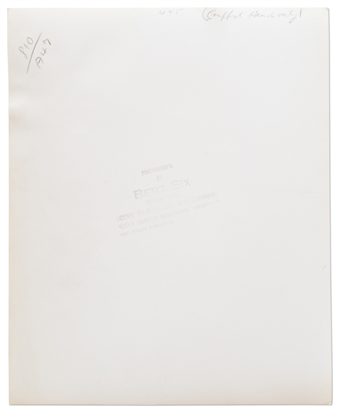 Silver Gelatin 8'' x 10'' Photo of James Dean Taken by Photographer Bert Six