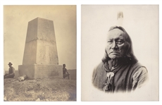 Lot of Two Photographs by David F. Barry -- Includes 8 x 10 Portrait of Lakota Chief Running Antelope