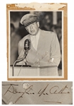 Douglas MacArthur Signed 8 x 10 Photo -- Without Inscription