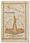 Statue of Liberty Souvenir Program from the Dedication and Unveiling on 28 October 1886