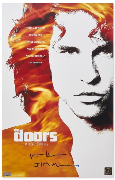 Val Kilmer Signed 11'' x 17'' Photo of the Poster for ''The Doors'' -- Kilmer Also Writes Jim Morrison's Name