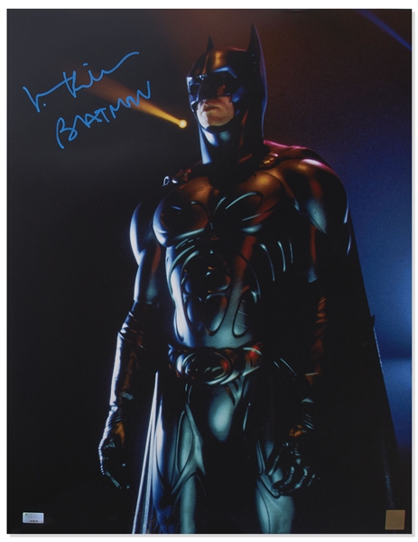Val Kilmer Signed 16'' x 20'' Photo as ''Batman''