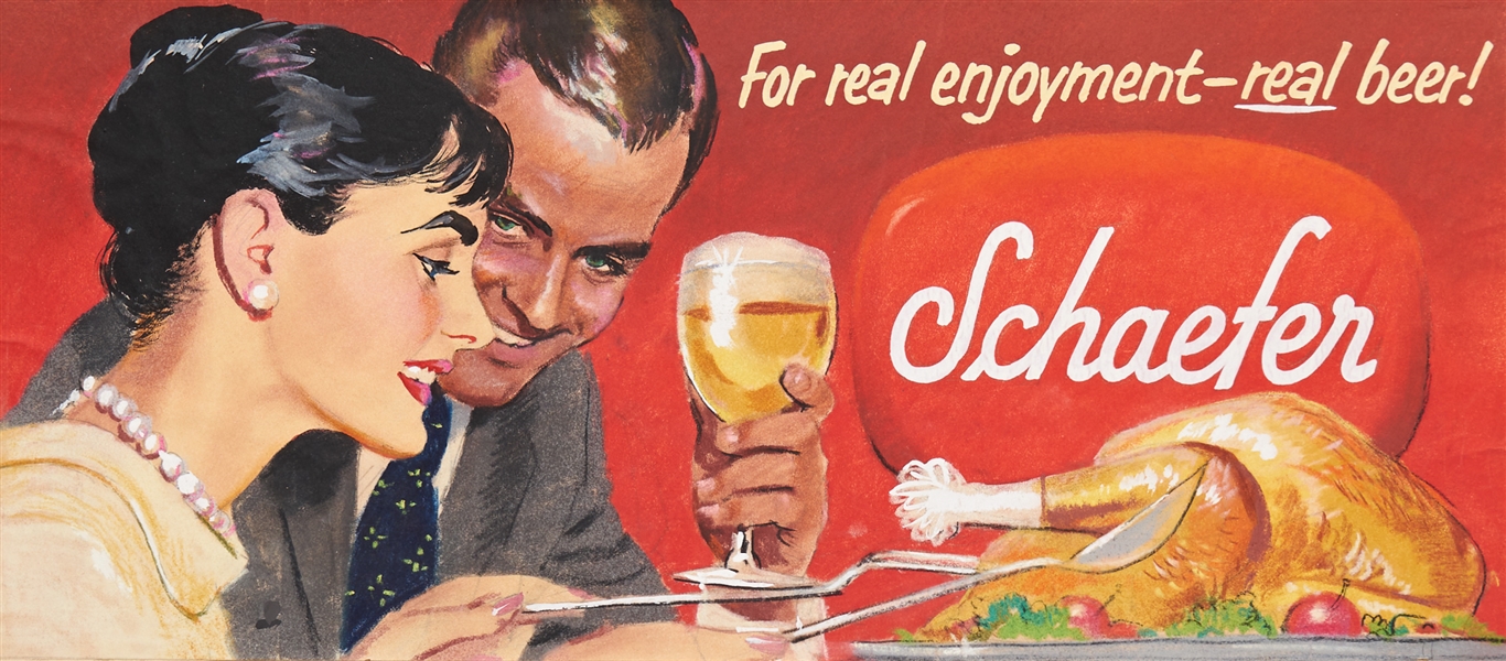 Marshall Dawson Miller Advertising Artwork for Schaefer Beer
