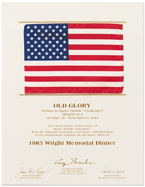 U.S. Flag Flown on Space Shuttle Challenger's Last Successful Mission in 1985