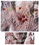 Fred Haise Signed 20 x 16 Lunar Photo of the Proposed EVA Route for Apollo 13