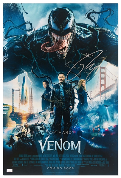 Tom Hardy Signed ''Venom'' Movie Poster