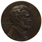 Abraham Lincoln Bronze Plaque, Circa 1909 Depicting Lincoln in the Pose Used for the Lincoln Cent