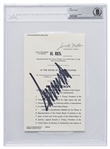 Donald Trump Signed Souvenir Articles of Impeachment -- Encapsulated by Beckett