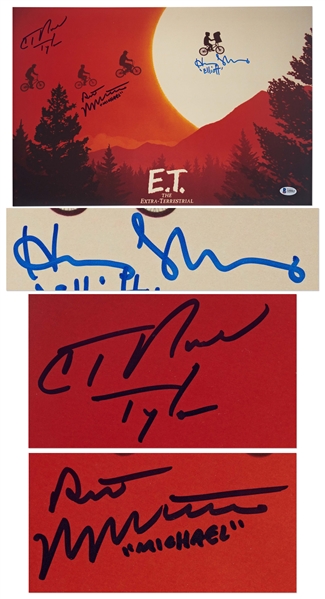 ''E.T. the Extra-Terrestrial'' Cast-Signed 18'' x 12'' Photo -- With Beckett COA