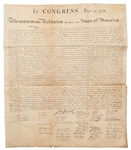 1833 Force Declaration of Independence From Original Copper Plate