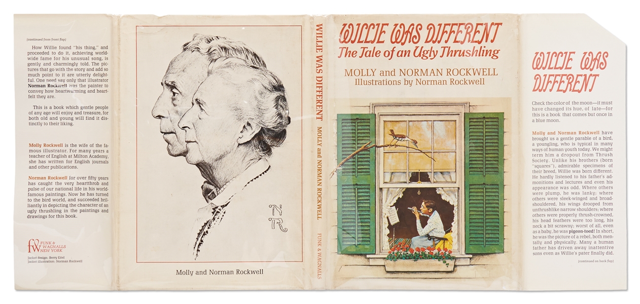 Norman Rockwell Signed First Edition of His Book, ''Willie Was Different: The Tale of an Ugly Thrushling''