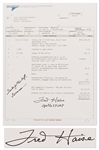 Fred Haise Signed Copy of the Infamous Grumman Towing Invoice for Apollo 13
