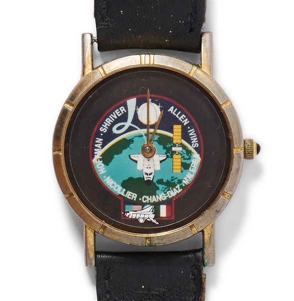 NASA Astronaut Jeffrey Hoffman Space Worn Mission Watch -- Flown on STS-46 Atlantis and Shown in NASA Photos S46-13-015 & 016