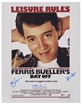 Ferris Buellers Day Off Cast-Signed 16 x 20 Photo of the Films Poster -- With Beckett COA