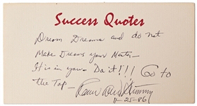 Civil Rights Icon Ralph David Abernathy Handwritten Quote Signed -- It is in you - Do it!!!…Ralph David Abernathy -- With PSA/DNA COA