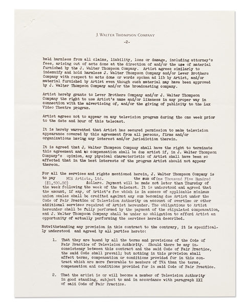 Boris Karloff Contract Signed -- With PSA/DNA COA