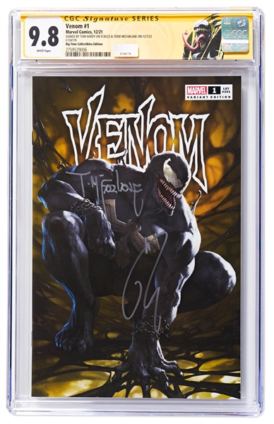 Tom Hardy & Todd McFarlane Signed ''Venom'' #1 Comic Book -- CGC Encapsulated & Graded 9.8