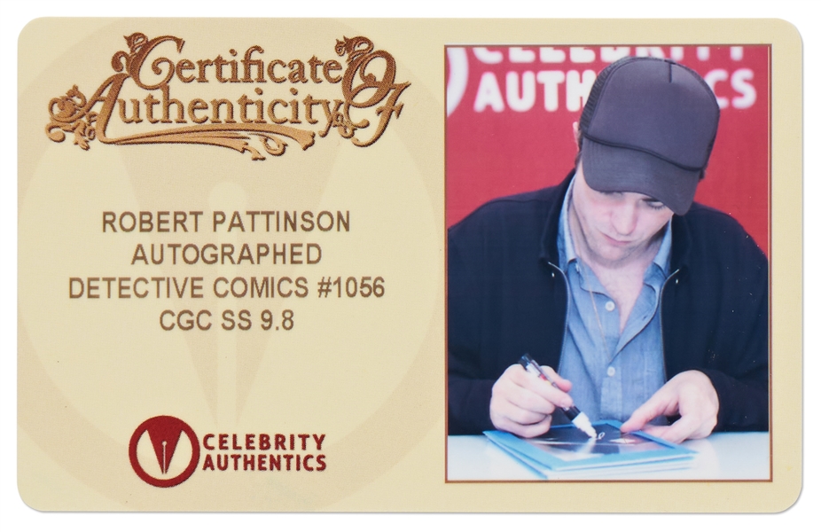 Robert Pattinson Signed ''Detective Comics'' with ''The Batman'' Cover Artwork -- Encapsulated by CGC