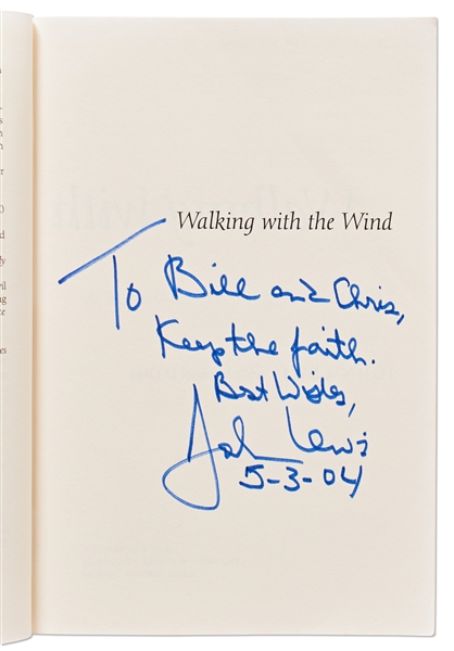 John Lewis ''Walking With the Wind'' Signed Civil Rights Book