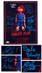 Childs Play Cast-Signed 11 x 14 Photo -- The First Movie Featuring Horror Movie Villain Chucky -- With JSA COA