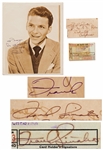 Lot of 3 Items Signed by Frank Sinatra -- Includes 8 x 9.5 Signed Photo, Franks Personally Owned & Signed Air Travel Card from 1941-42 & Signed Note Written to Himself