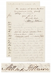 Millard Fillmore Autograph Letter Signed Regarding the Buffalo Historical Society