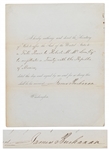 James Buchanan Document Signed as President, Authorizing Robert McLane to Negotiate the McLane-Ocampo Treaty with Mexico After the Mexican-American War